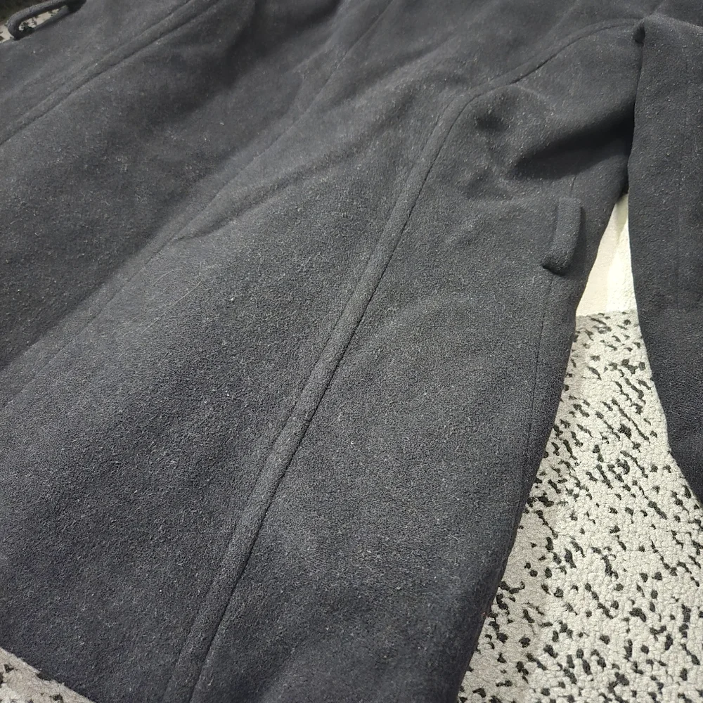 Jason Cole short hooded peacoat, size small, euc